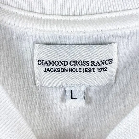 Diamond Cross Ranch Jackson Hole Wyoming TShirt Men L Multicolor Western Cowboy - Picture 6 of 6